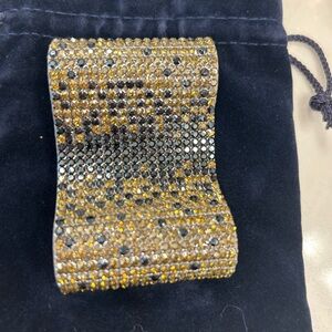 Swarovski Gold and Silver Watch with Crystal Accents